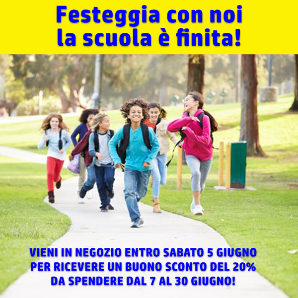 Festeggia con noi, la scuola è finita!