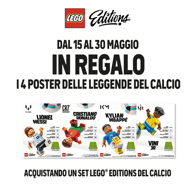 LEGO Editions Football: i 4 poster delle leggende del calcio