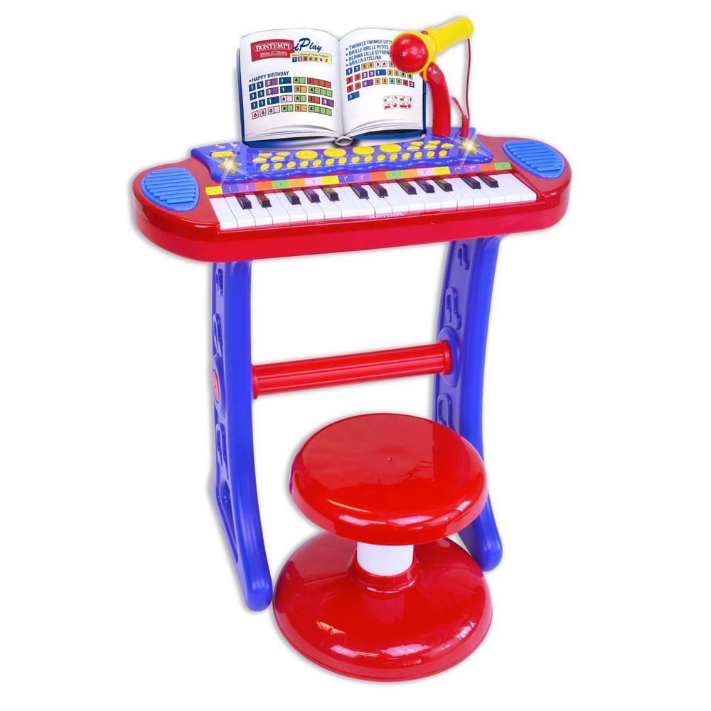 BONTEMPI TASTIERA ELETTRONICA A 31 TASTI CON GAMBE SGABELLO E MICROFONO 133240