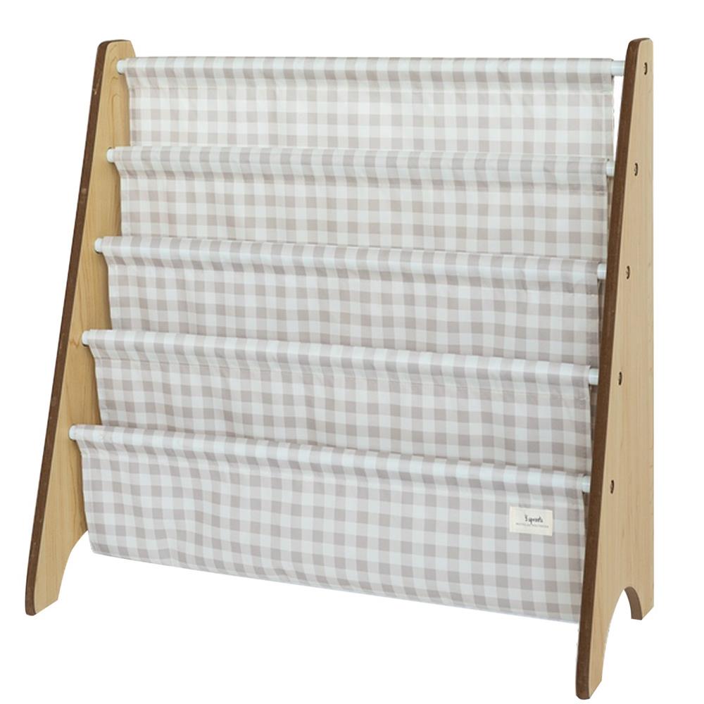 3 SPROUTS LIBRERIA FRONTALE MONTESSORIANA GRINGHAM BEIGE