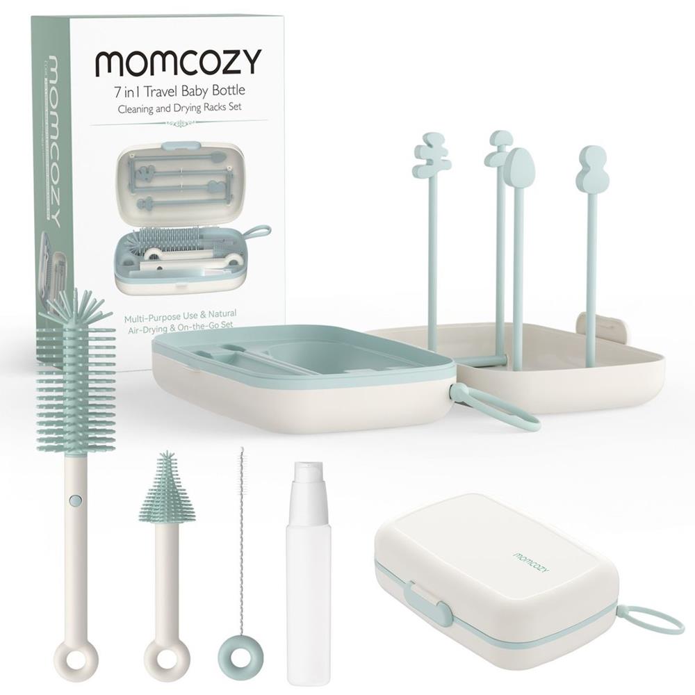 MOMCOZY SET DI SPAZZOLE PORTATILI PER LA PULIZIA DEI BIBERON 7IN1 255759