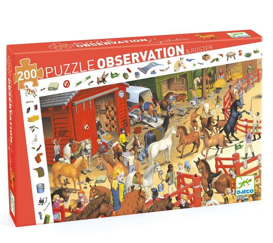 DJECO OBSERVATION PUZZLE - HORSE RIDING 200PZ DJ07454