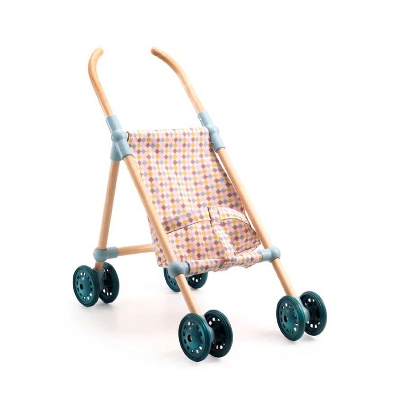 DJECO PASSEGGINO PER BAMBOLE IN LEGNO POEMA COLLECTION BLU DJ07843