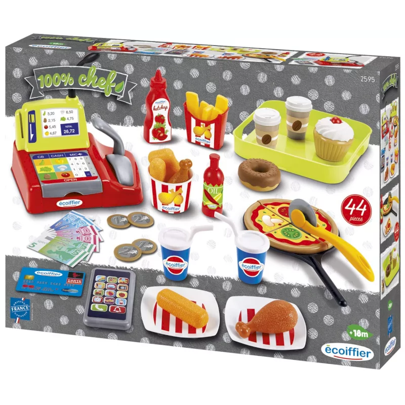 ECOIFFIER 100% CHEF SET ACCESSORI FAST FOOD 02595