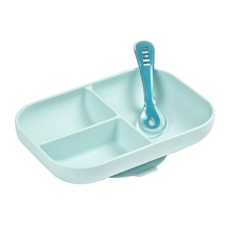 BÉABA SET PAPPA A SCOMPARTI IN SILICONE BLU
