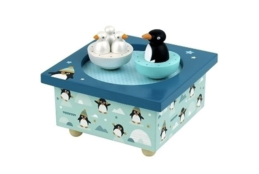 TROUSSELIER CARILLON CON FIGURINE MAGNETICHE - DANCING MUSIC BOX - PINGUINI S95008