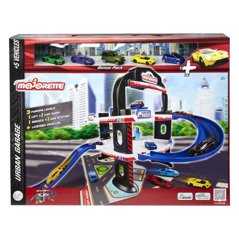 MAJORETTE URBAN GARAGE CON 5 VEICOLI 205998