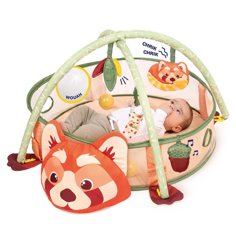 LUDI TAPPETO E AREA GIOCHI CON PANDA ROSSO MULTICOLORE 20024