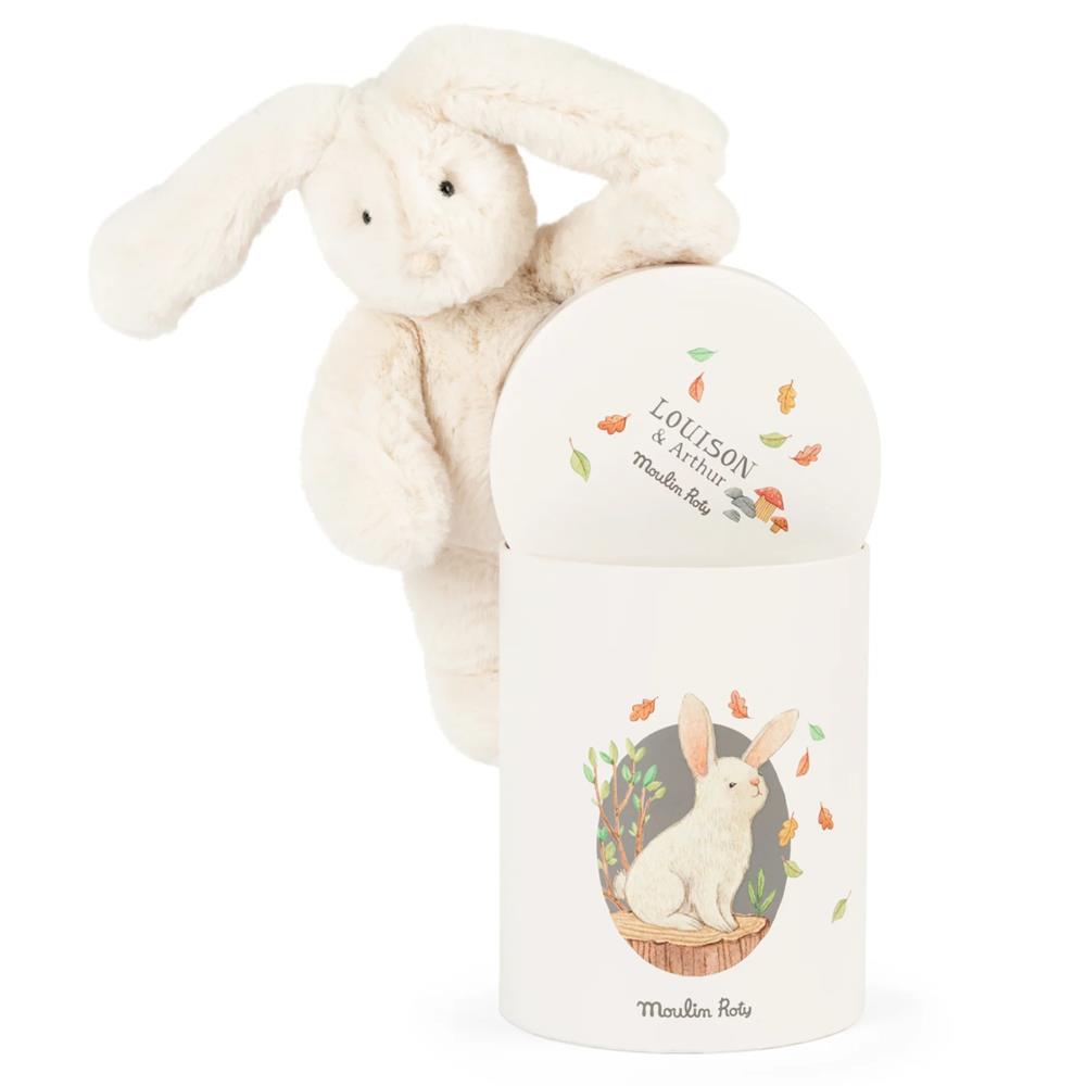 MOULIN ROTY CONIGLIETTO LUISON - PUPAZZO IN SCATOLA DI LEGNO 680036