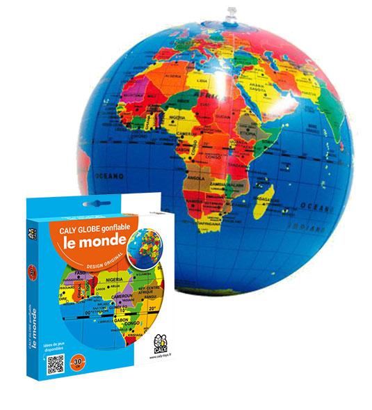 MAPPAMONDO GEOGRAFICO 30 CM GONFIABILE - CALY GLOBE