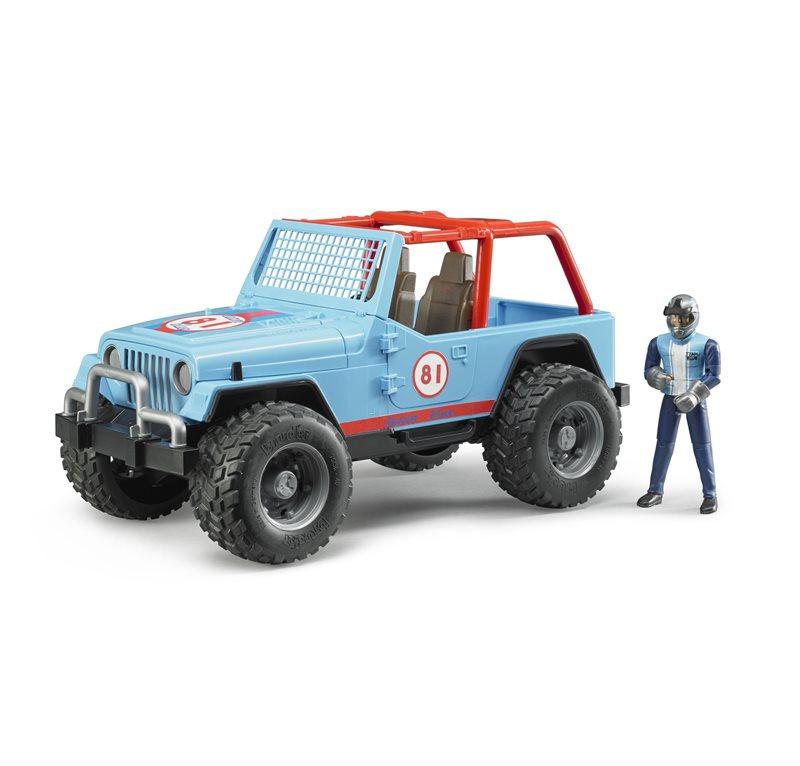 BRUDER JEEP CROSS COUNTRY RACE BLU CON PILOTA 2541