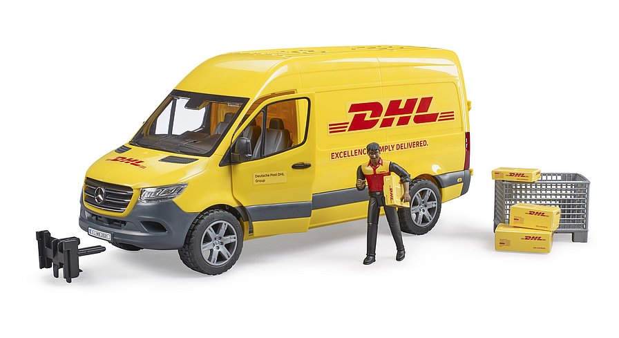 BRUDER MB SPRINTER DHL CON PERSONAGGIO 02671