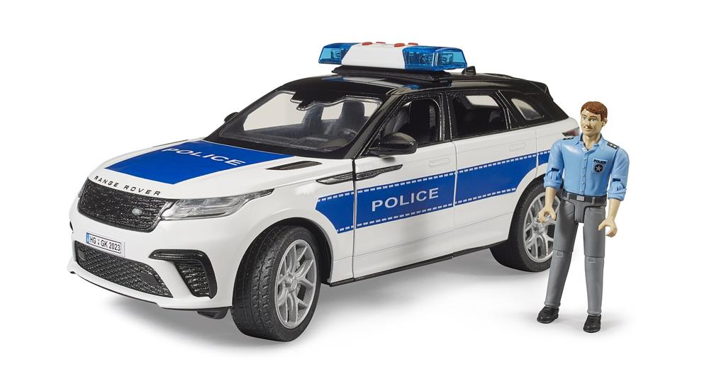 BRUDER RANGE ROVER VELAR AUTO DELLA POLIZIA CON POLIZIOTTO 02890 GIOCHI DI CLEM