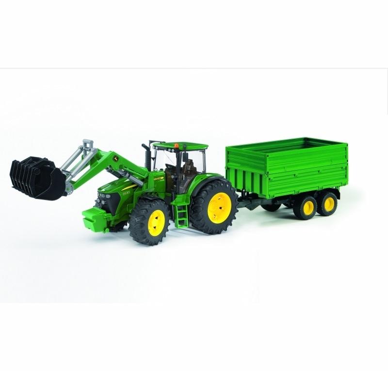 BRUDER JOHN DEERE 7930 CON BENNA E RIMORCHIO 3055