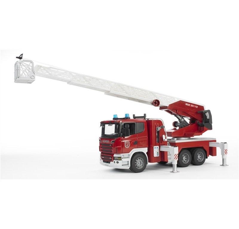 BRUDER SCANIA R-SERIES 3590 AUTOPOMPA POMPIERI CON LUCI E SUONO