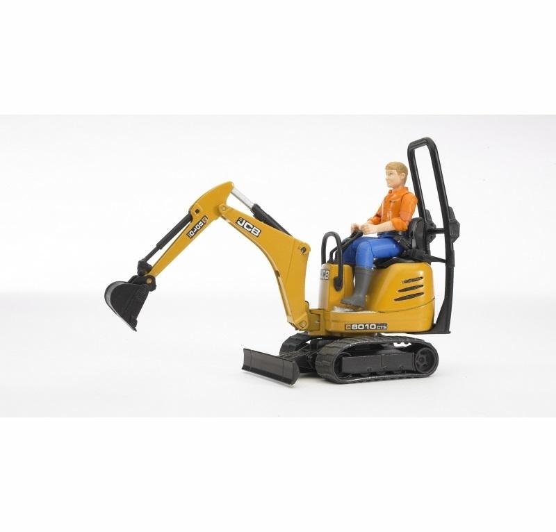 BRUDER JCB MICRO ESCAVATORE 8010 CTS CON FIGURA 62002