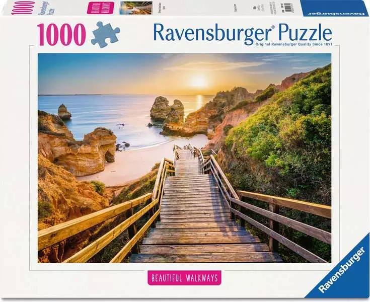 RAVENSBURGER PUZZLE SCALINATA PER LA SPIAGGIA DI CAMILO - ALGARVE 1000 PZ 01761