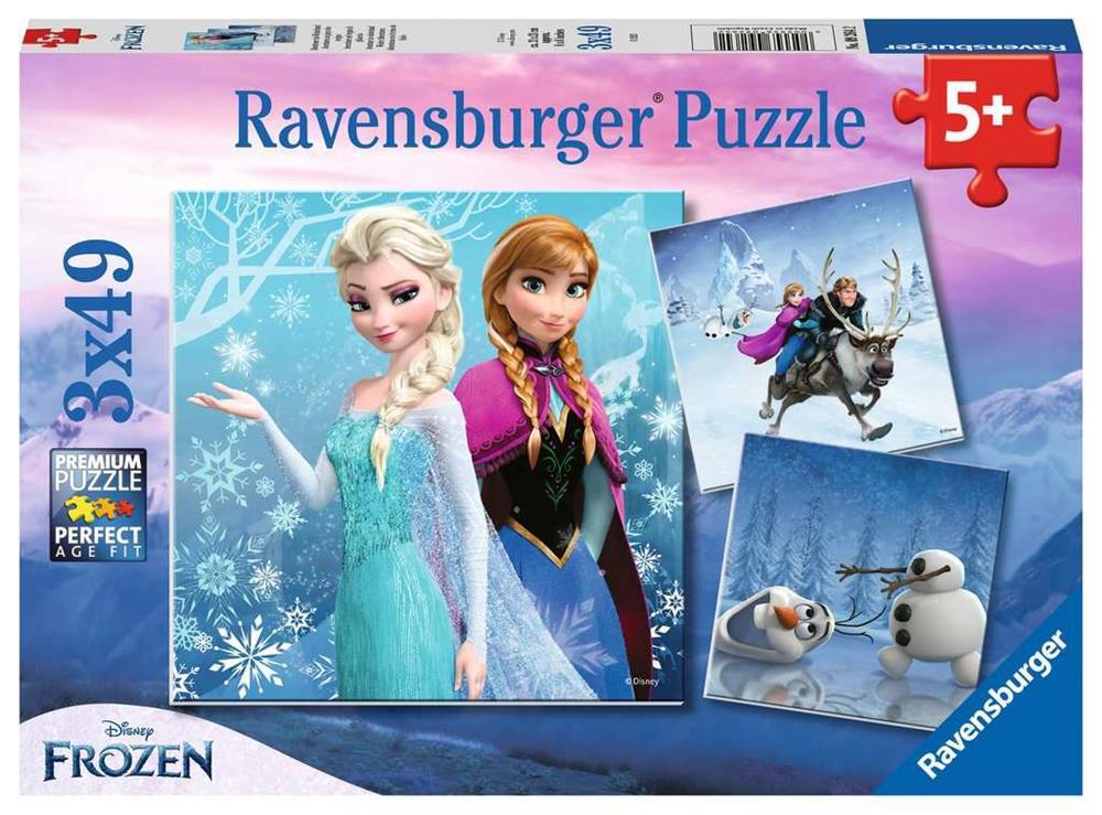 RAVENSBURGER PUZZLE FROZEN B - COLLEZIONE 3X49 09264