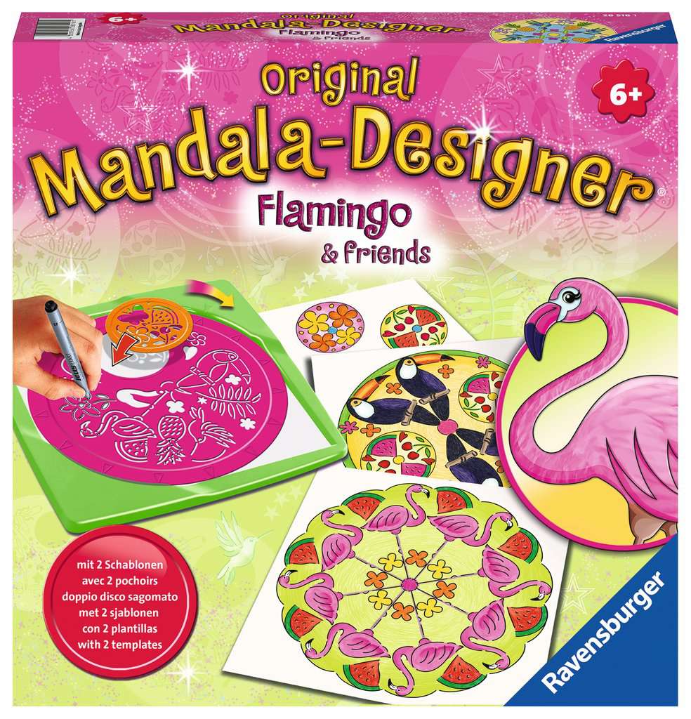 RAVENSBURGER  MANDALA MIDI FLAMINGO & FRIENDS 28518