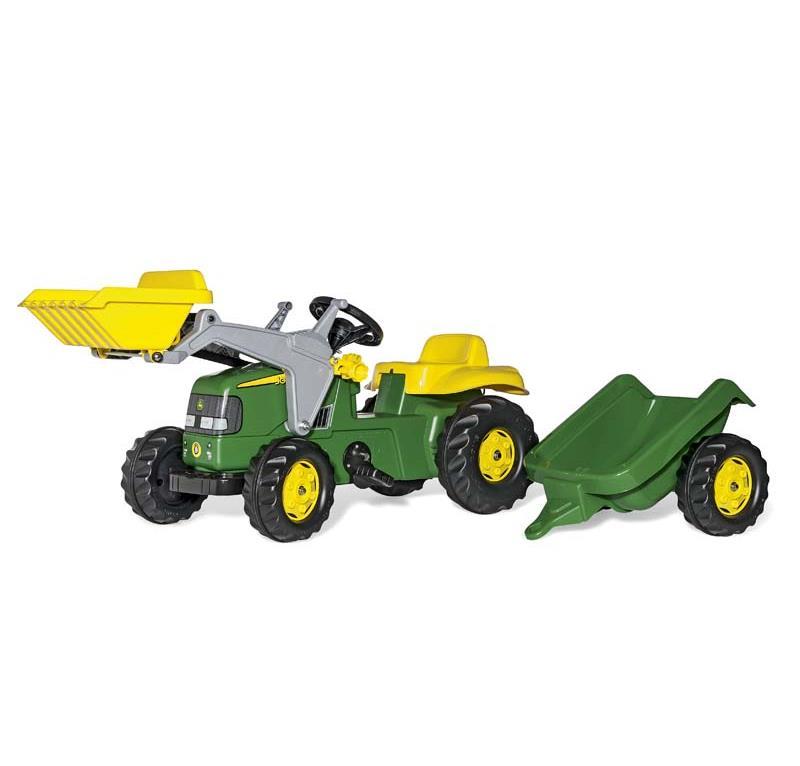 ROLLY TOYS ROLLY KID JOHN DEERE CON RUSPA E RIMORCHIO cod. 023110