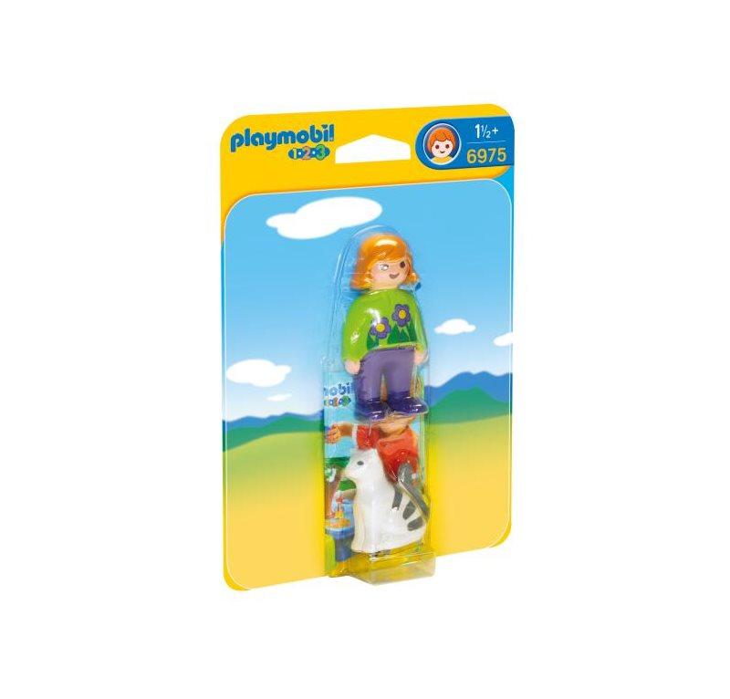 PLAYMOBIL DONNA CON GATTINO 1.2.3. 6975