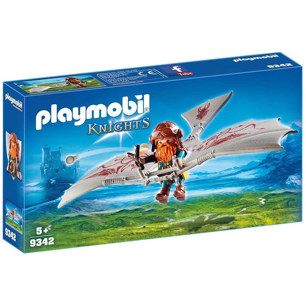 PLAYMOBIL GUERRIERO CON DELTAPLANO DA ATTACCO 9342