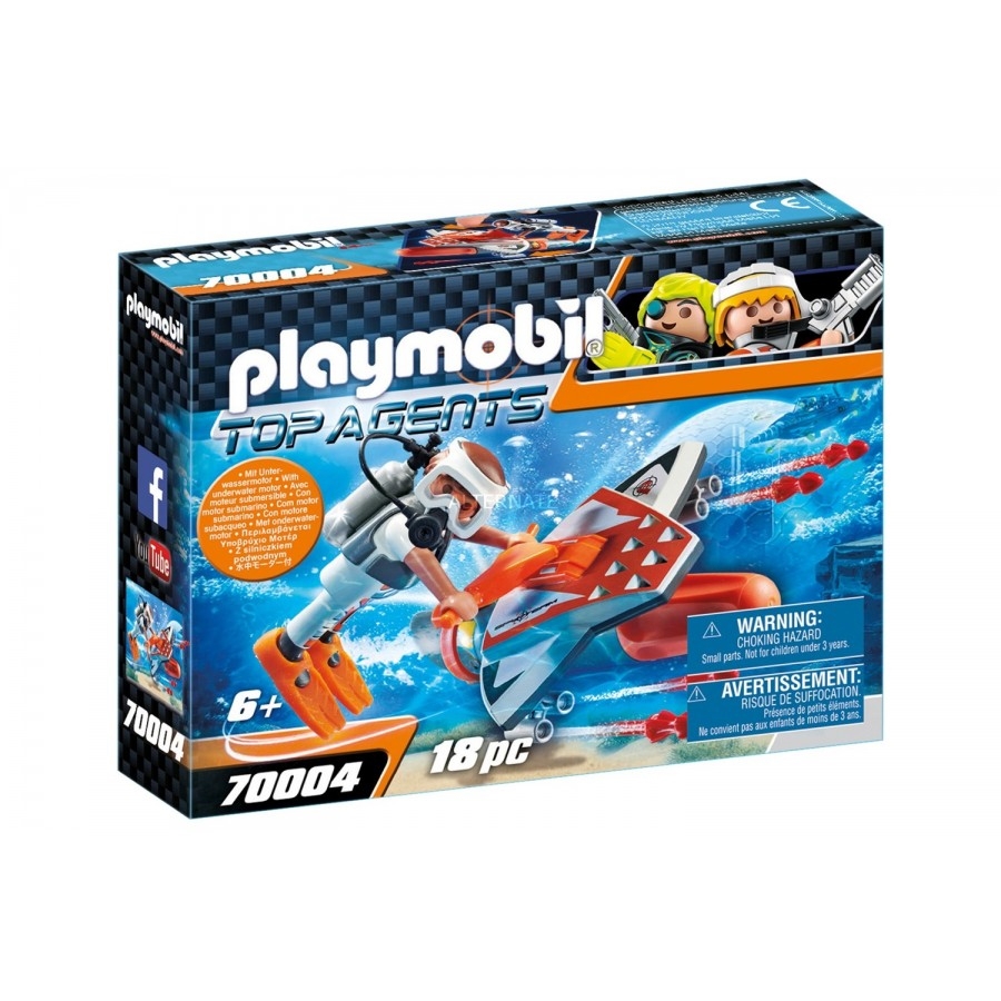 PLAYMOBIL TOP AGENTS MANTA TURBO DELLO SPY TEAM 70004