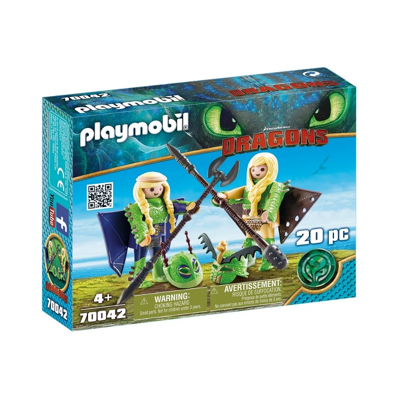 PLAYMOBIL TESTABRUTA & TESTADITUFO CON TUTA DA VOLO 70042