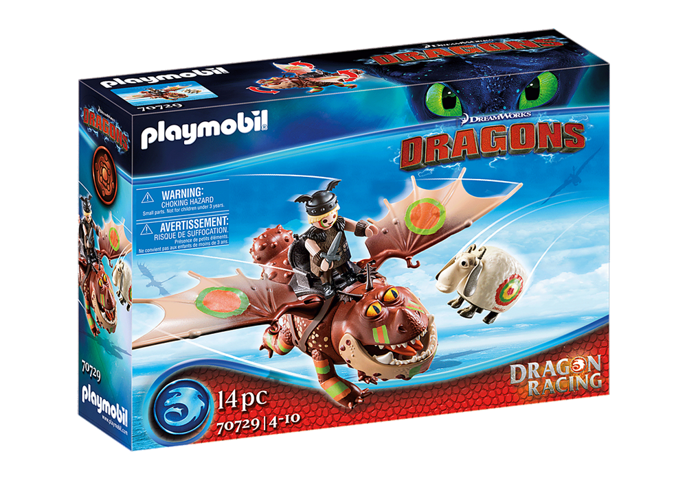 PLAYMOBIL  DRAGONS RACING: GAMBEDIPESCE E MUSCOLONE 70729