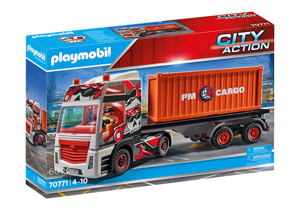 PLAYMOBIL  MOTRICE CON CONTAINER 70771
