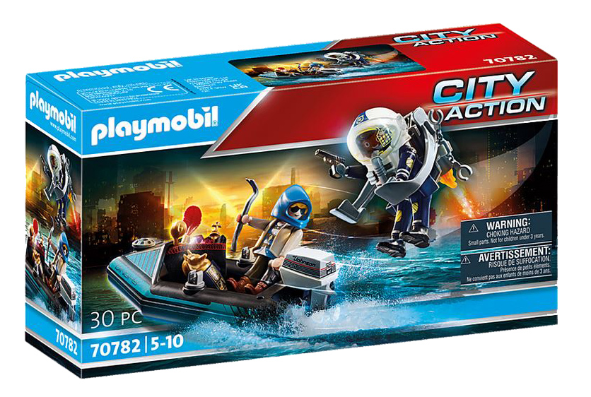 PLAYMOBIL JETPACK DELLA POLIZIA E LADRO D'ARTE 70782