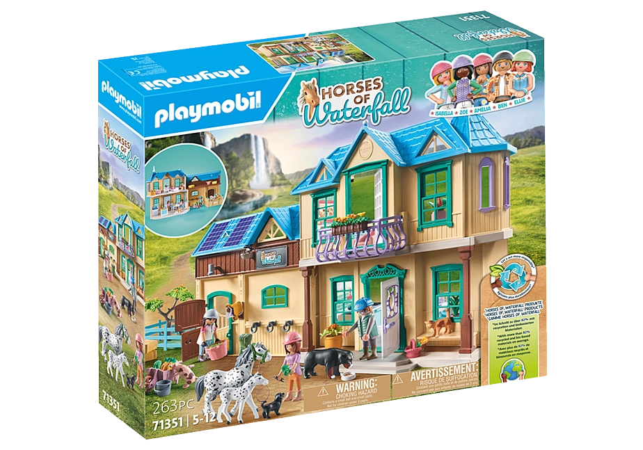 PLAYMOBIL HORSES OF WATERFALL WATERFALL RANCH 71351