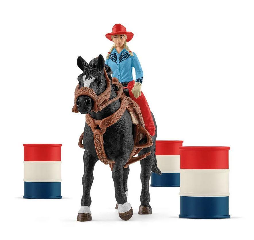 SCHLEICH CAVALLO DA RODEO CON COWGIRL 42576