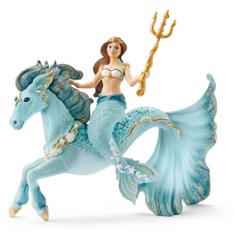 SCHLEICH SIRENA EYELA SU CAVALLO MARINO 70594