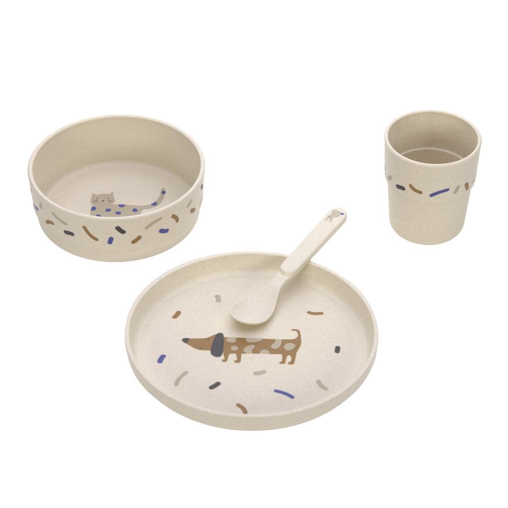LÄSSIG SET PIATTI LITTLE MATEYS ROYAL BLUE