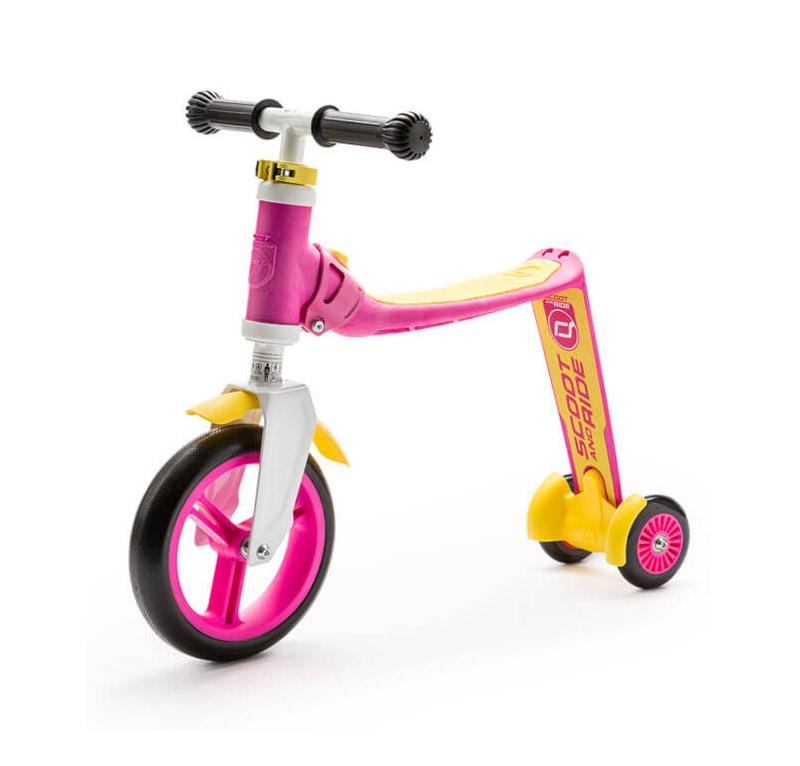 SCOOT AND RIDE HIGHWAYBABY+ PINK/YELLOW 96194