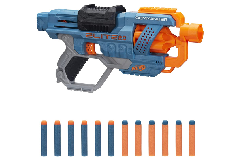 Hasbro - Nerf, Fortnite Legendary, Blaster TAC, design con copertura  gialla, tamburo a 6 dardi, 6 dardi