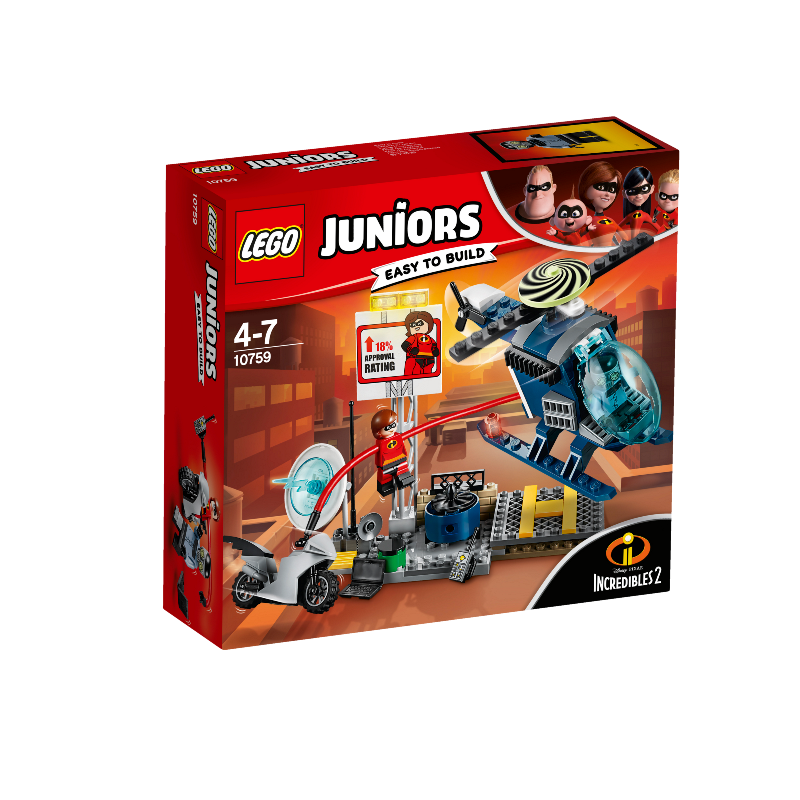 LEGO JUNIORS INSEGUIMENTO SUL TETTO DI ELASTIGIRL 10759