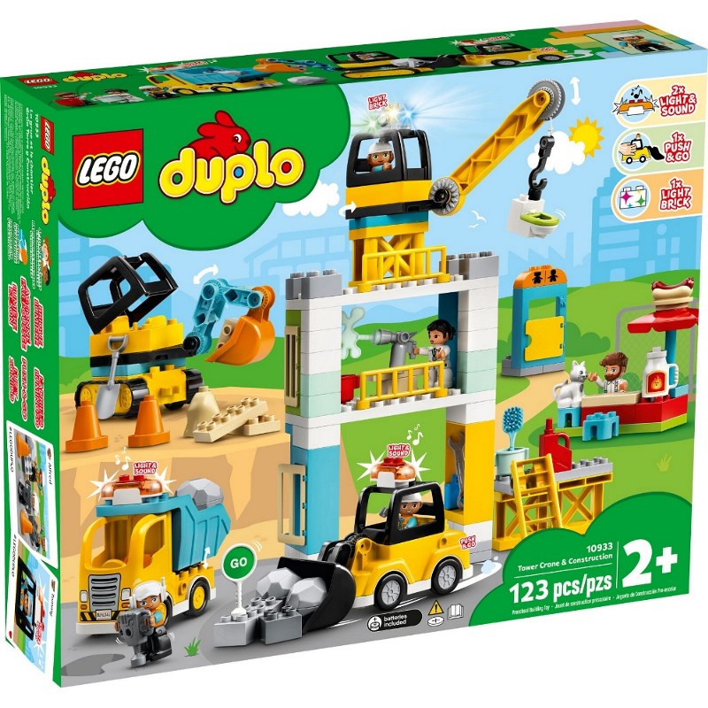 LEGO DUPLO CANTIERE EDILE CON GRU A TORRE 10933