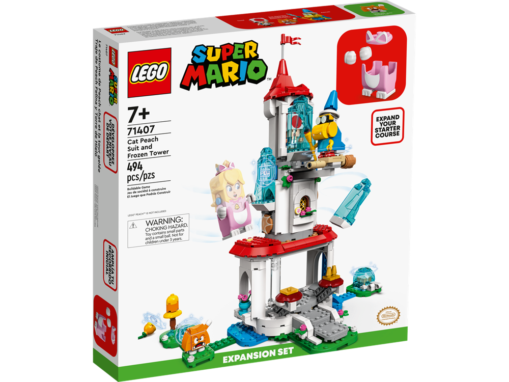 LEGO SUPER MARIO PACK ESPANSIONE COSTUME DI PEACH GATTO E TORRE GHIACCIATA 71407