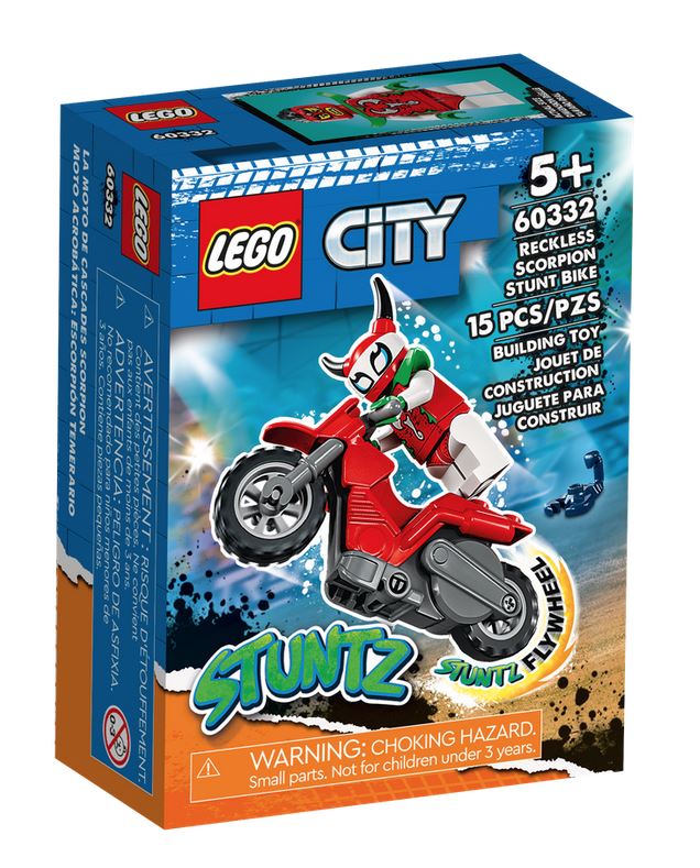 LEGO CITY STUNT BIKE SCORPIONE SPERICOLATO 60332
