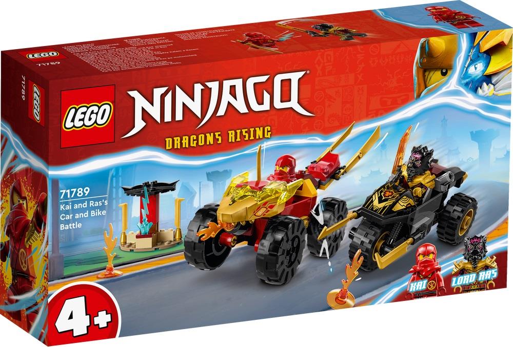 LEGO NINJAGO BATTAGLIA SU AUTO E MOTO DI KAI E RAS 71789