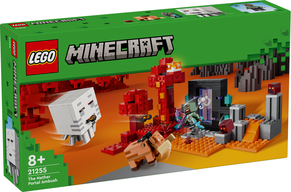 LEGO MINECRAFT AGGUATO NEL PORTALE DEL NETHER 21255