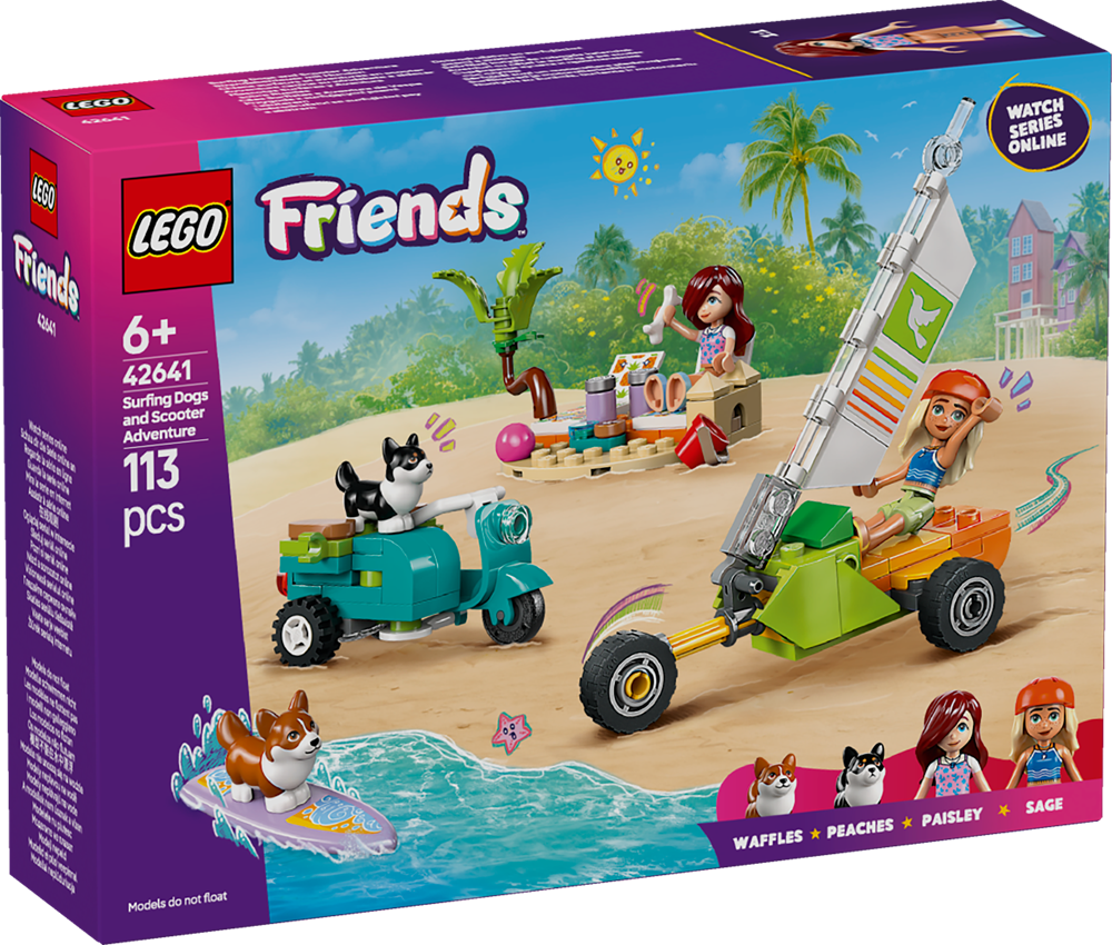 LEGO LEGO FRIENDS AVVENTURE CANINE SU WINDSKATE E SIDECAR 42641