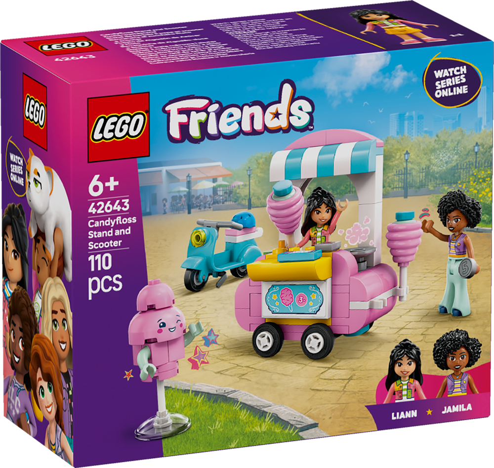 LEGO LEGO FRIENDS BANCARELLA DI ZUCCHERO FILATO E SCOOTER 42643