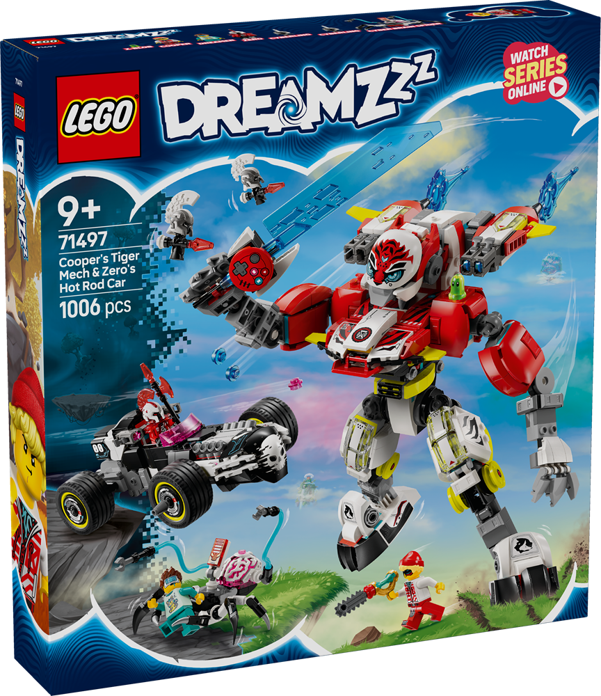 LEGO DREAMZZZ MECH TIGRE DI COOPER E BOLIDE DI ZERO 71497