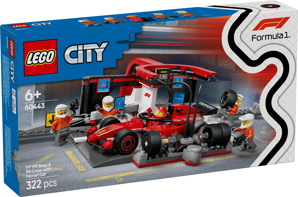 LEGO LEGO CITY PITSTOP E MECCANICI CON MONOPOSTO FERRARI F1® 60443