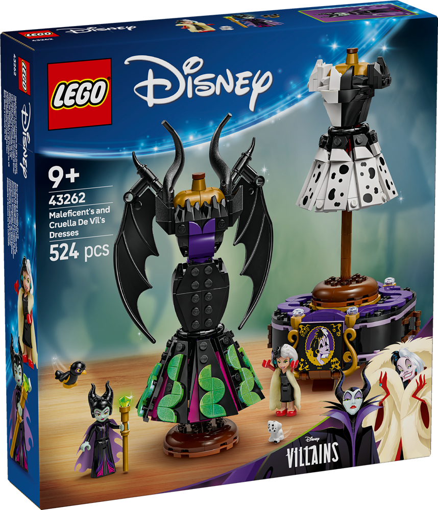 LEGO DISNEY™ ABITI DI MALEFICA E CRUDELIA DE MON 43262