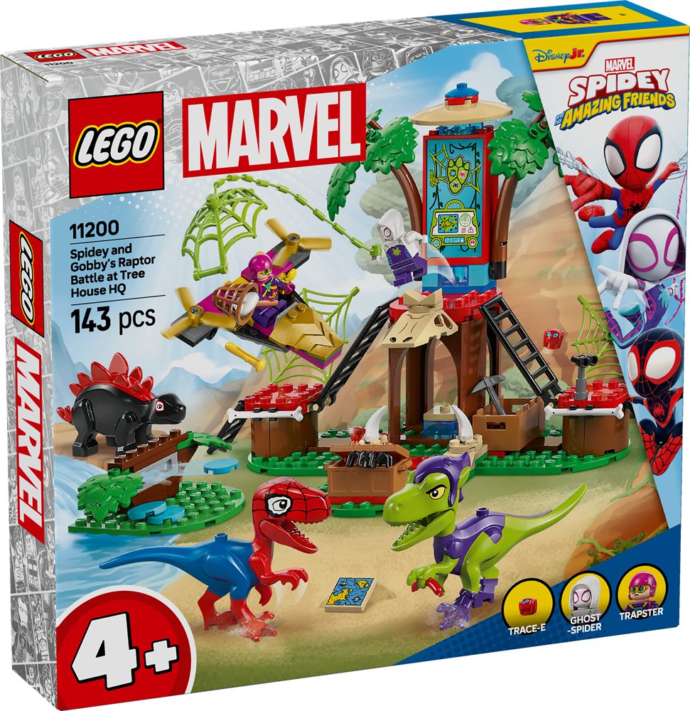 LEGO SPIDEY BATTAGLIA CON IL RAPTOR AL QUARTIER GENERALE SULL’ALBERO DI SPIDER-MAN E GOBBY 11200