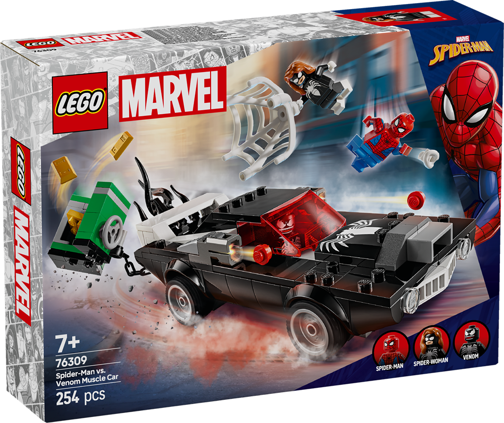 LEGO SUPER HEROES SPIDER-MAN CONTRO MUSCLE CAR DI VENOM 76309